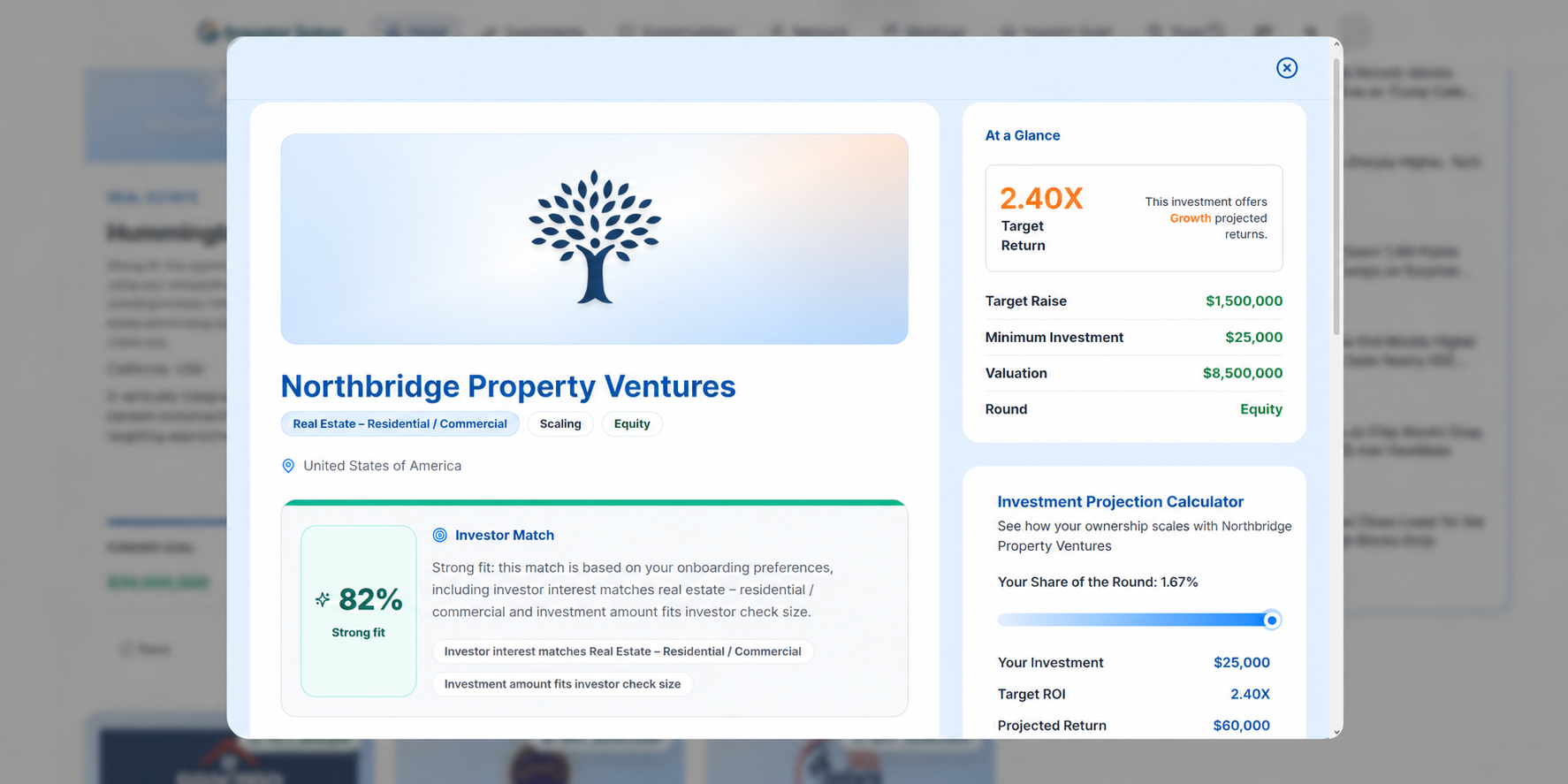 Investor Intros founder dashboard